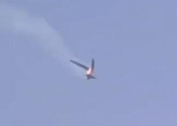 Падение американского «Жнеца» показали на видео