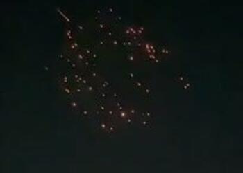 Сильный обстрел Израиля попал на видео